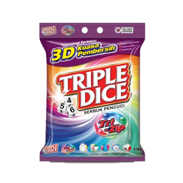 Triple Dice Tri Zip - Serbuk Pencuci